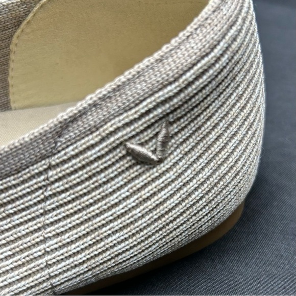 VIVAIA Beige Margot Knit Square Toe V Cut Flats Women’s 39 (8/8.5) LUXURY - Picture 5 of 10
